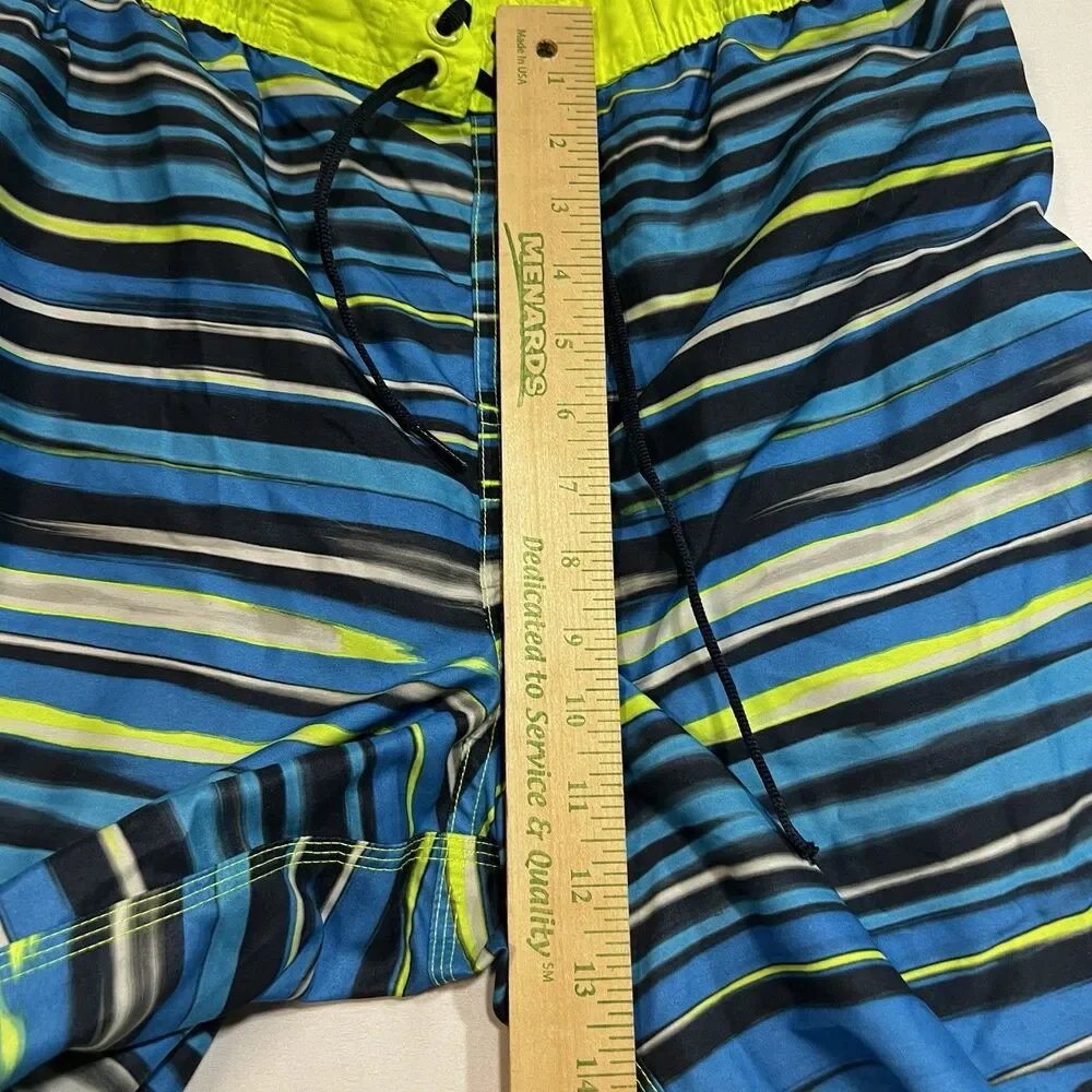 Nike Mens Swim Trunks Shorts Size M Medium Neon Green Volts Mesh Lined Pockets